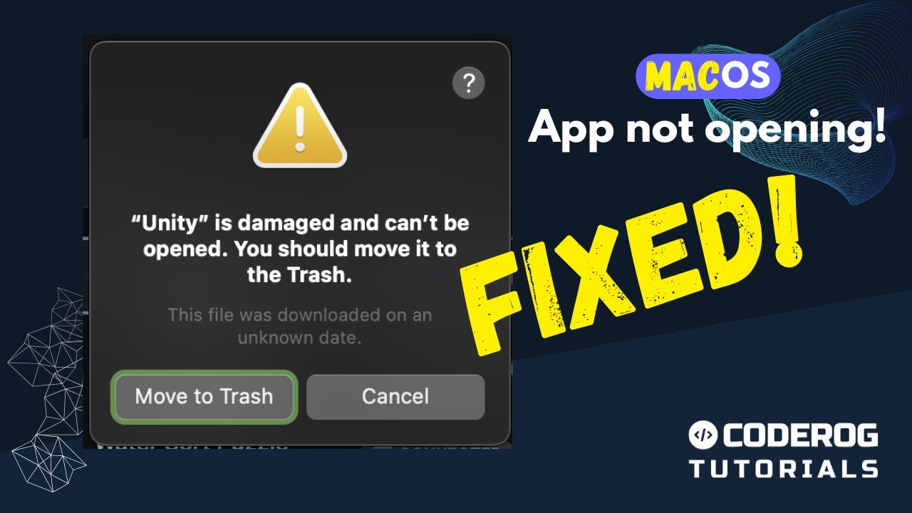 How to Fix "App is damaged and can’t be opened. You should move it to the Trash Error" on MacOS