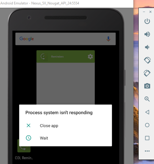 The System UI isn’t responding error in Android Studio Emulator