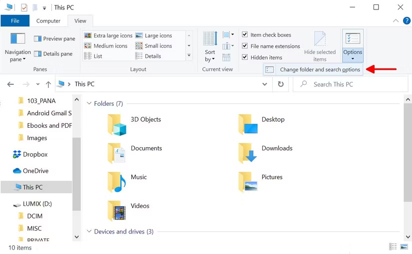 windows Change File Explorer Process Settings